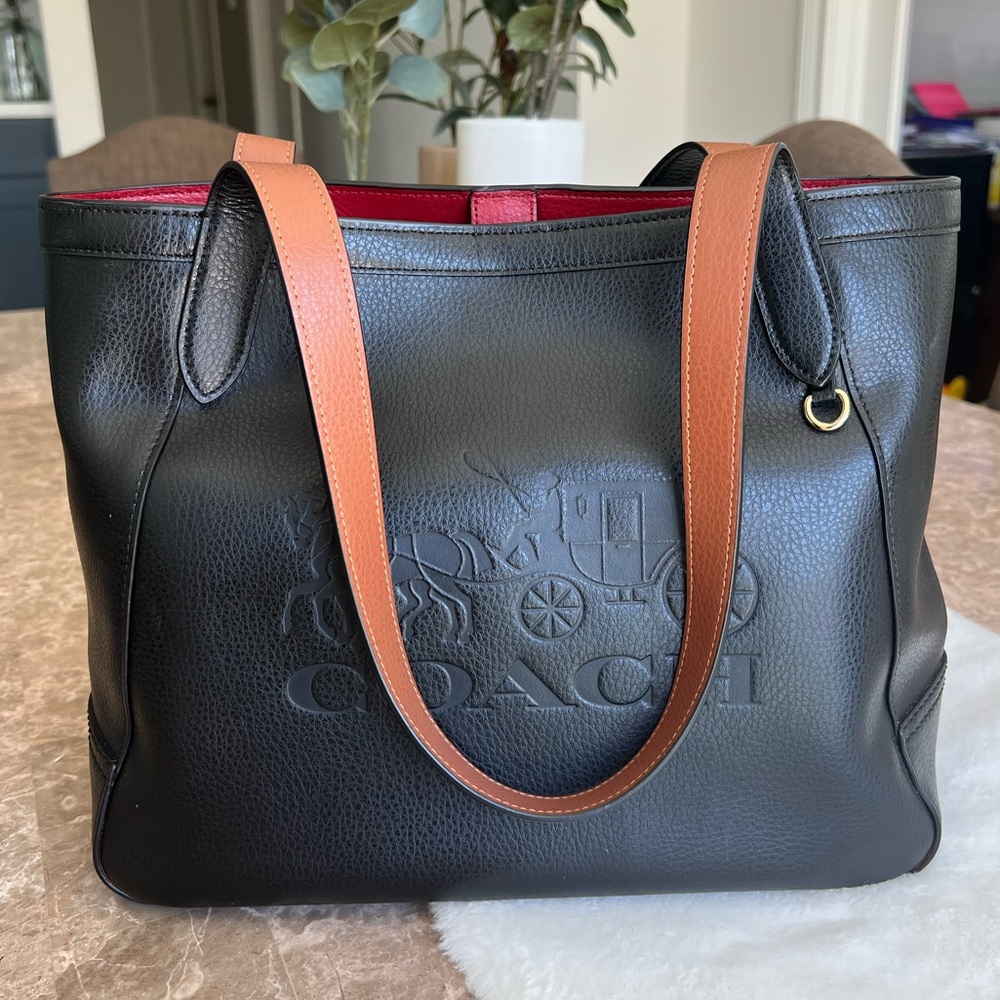 Coach Horse and Carriage Black Tote Bag